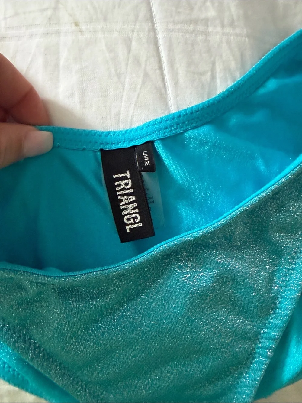triangl swimwear Shimmery Aqua Bikini Bottom